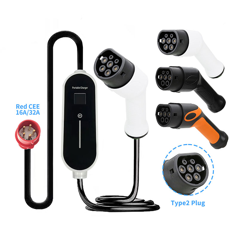 Tipo 2 Carregador EV portátil de três fases
